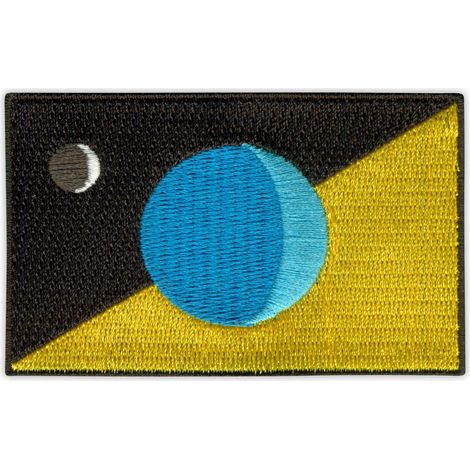 Parche La Bandera de la Tierra de Philip Kanellopoulos - 2004 - borde sencillo - reverso magnético - Parche/Insignia/Emblema bordado