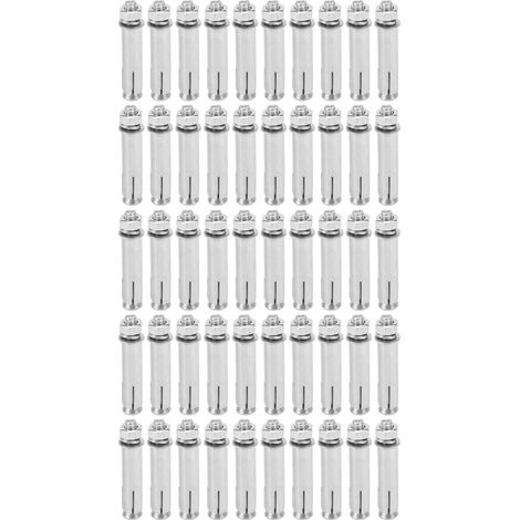 50 chevilles d'expansion M6x50 en acier inoxydable, vis à expansion pour trous, accessoires de perceuse électrique, lot de 50 pièces (1/5)