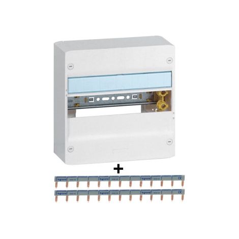 Legrand - DRIVIA - Coffret 1 rangu00e9e - 13 modules + Peignes Horizontale - Ref. : 401211+404926x2 (1/2)