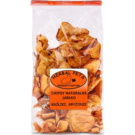 Chips di mela naturali 100 g, prelibatezza per conigli e roditori con vitamine (1/3)