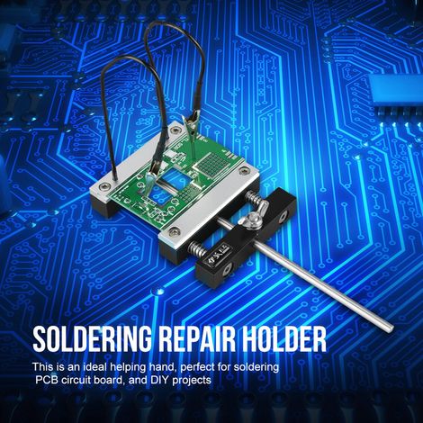 1 kit de station de soudage de circuits imprimés avec support de circuit imprimé et deux pinces (1/5)