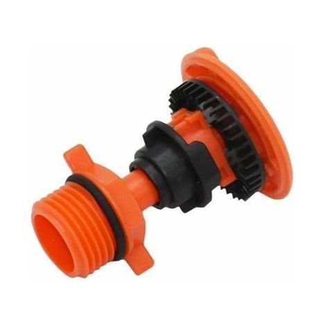 Ugello per irrigatore da giardino girevole a 360° da 12" e 34" arancione, accessori per irrigazione Odipie (1/5)