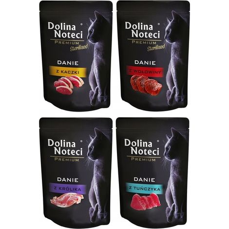 DOLINA NOTECI Katzenfuttermischung mit 4 Geschmacksrichtungen, 20 x 85 g