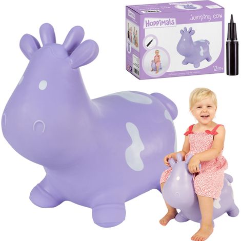 Salopette in gomma Hoppimals per bambini con pompa, colore viola mucca (1/5)