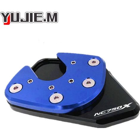 (Bleu) Compatible avec HONDA NC750X NC 750X NC750 X 2014-2020 Moto - Plaque de béquille latérale CNC - Extension de support maxpower (1/4)
