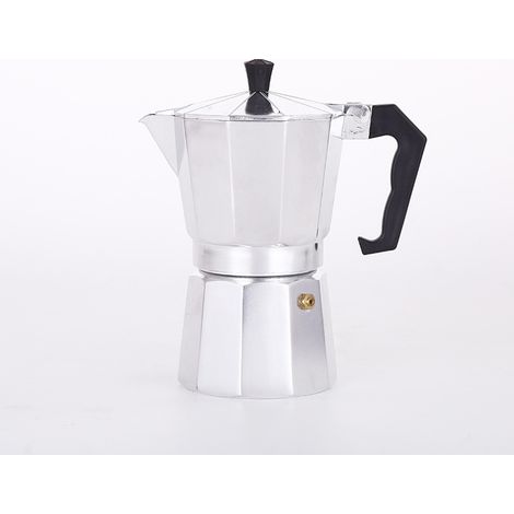 Moka-Kaffeemaschine mit einem Fassungsvermögen von 6 Tassen, Gehäuse aus Aluminium, klassische Espressomaschine für Zuhause, geeignet für den Gebrauch zu Hause und beim Camping.