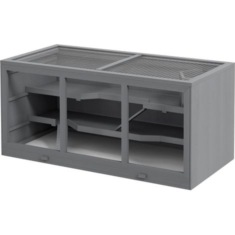 Cage pour hamster nain, cage pour rongeurs, clapier en bois pour petits animaux, cage à souris avec escalier, cage pour petits animaux