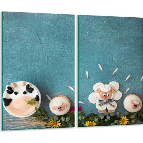Tabla de cortar de vidrio 2x 30x52 para cocina (1/5)