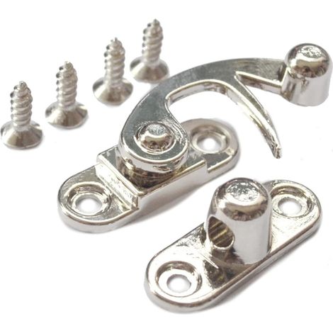 drehbare Vintage-Haken aus Silber mit Verriegelung, ideal für Koffer, Reisekoffer, Schmuckkästchen und Geschenkboxen