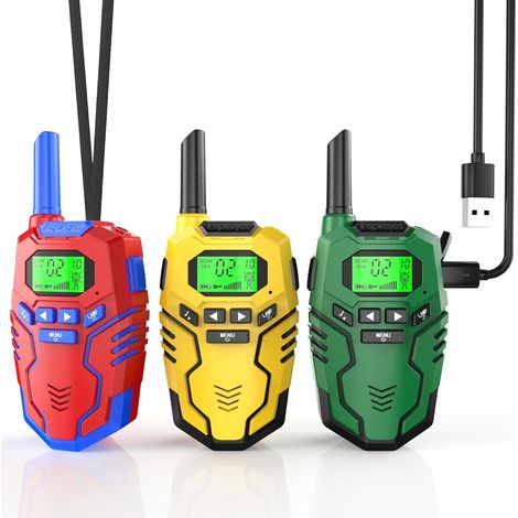 Talkie Walkie Enfants Rechargeable 48H Longue Portée Lampe (1/5)