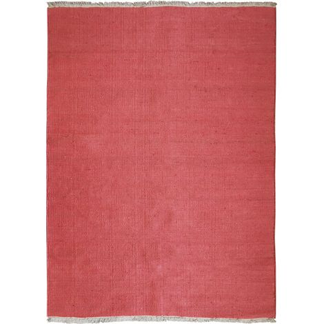 ESSENCE - Tapis en jute et coton avec franges terra cotta 120x170 (1/5)