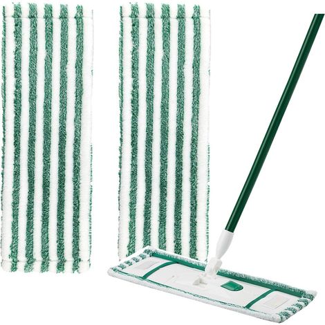 Lot de 2 recharges pour balai à franges, compatibles avec le balai à franges en microfibre « Wet & Dry » de Libman tampons de nettoyage en microfibre lavables et réutilisables pour une utilisation à (1/5)
