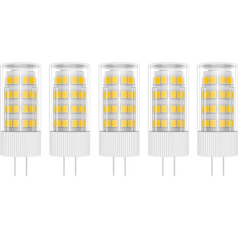 5x G4 LED-Lampe, 5W Glühbirne, 51 SMD 2835LEDs, warmweiß (3000K)