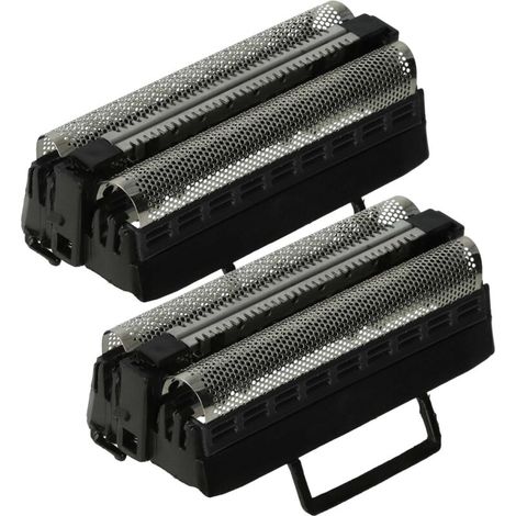 Doppelscherfolie für Elektrorasierer + Rahmen, schwarz/silber, 2er-Pack, passt zu XS78, GS78, GS71, GS74-Kompatibles Produkt