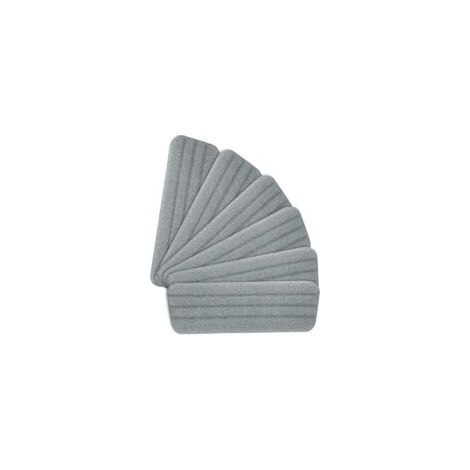 Set di 6 panni di ricambio per mocio, in microfibra adatti per moci spray, 42 cm x 14 cm (grigi). - Crezuo