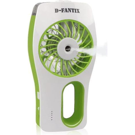 Ventilateur portable rechargeable, mini ventilateur à piles avec brumisateur d’eau, humidificateur personnel, ventilateur de voyage USB (1/4)