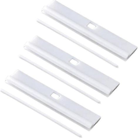 Supports de stores verticaux 5" (127 mm) blancs de rechange pour lames de persiennes réglables à faire soi-même (1/4)