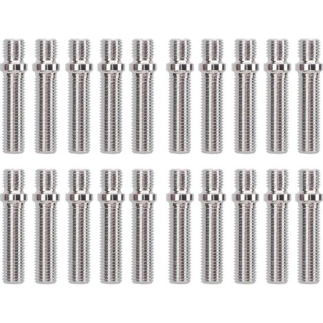Set di 20 adattatori per la conversione di prigionieri ruota ad alta resistenza, kit di conversione di prigionieri ruota zincati (M12 1.25-M12 1.5) (1/5)