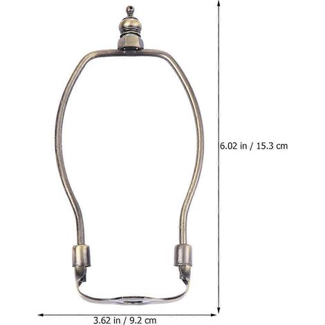 support de lampe en forme de corne, fixation pour abat-jour (6 pouces, bronze) (1/3)