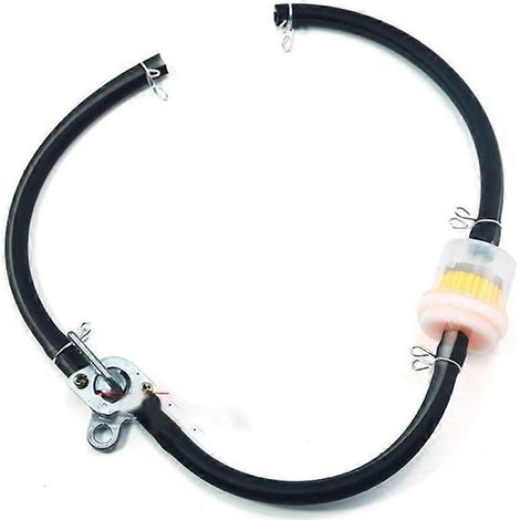 Kraftstofffilter mit Ölschlauch für Motorrad, Roller, Moped und ATV – Kraftstofffilter für Benzinschlauch und Motorradölleitung