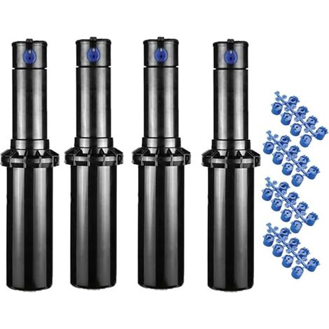 Set di 4 Irrigatore per irrigazione Hunter PGP-04 da 3/4''  Portata da 6,4 a 15,8 metri  Irrigatore a turbina ultra regolabile
