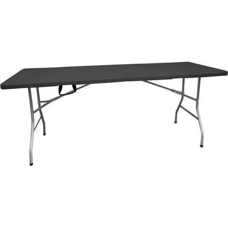 Mesa Plegable Rectangular 180x70x74cm Catering Mesa Resina con Patas de Acero Plegable para Eventos y terrazas (1/5)