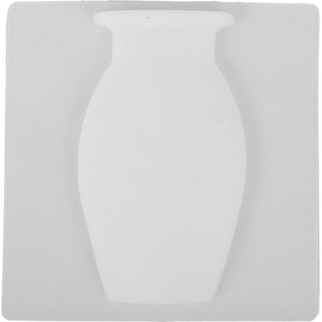 Vase mural en silicone blanc, adhésif et résistant, pour fleurs plantes (1/5)