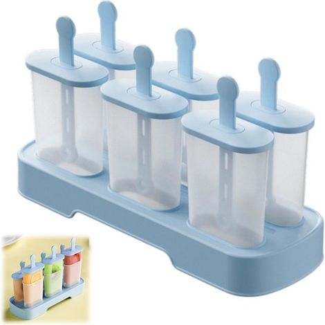 Moldes para paletas heladas, moldes para paletas de hielo, máquina para hacer paletas de hielo, moldes para hielo, 2212.58 cm, PP, Azul (1/5)