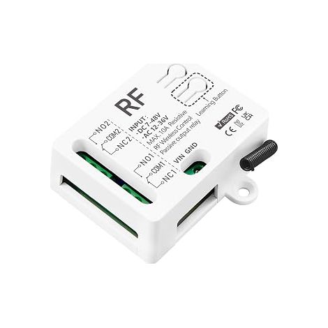 433 Mhz Rf Interrupteur à distance sans fil DC 7 V 12 V 24 V 36 V 48 V Ac12 V 2 canaux récepteur relais avec télécommandes pour lumière moteur pour portail système de (1/3)