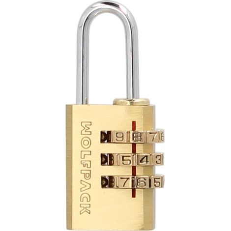 Lucchetto a combinazione in ottone 22 mm. 3 cifre (1/4)