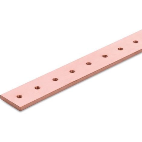 Barra in rame con filettatura dei fori M6 30x10mm Arnocanali BCF310-1 (1/2)