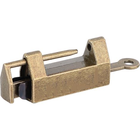 Cadenas miniature horizontal en cuivre de style chinois vintage pour boîte à bijoux (1/5)