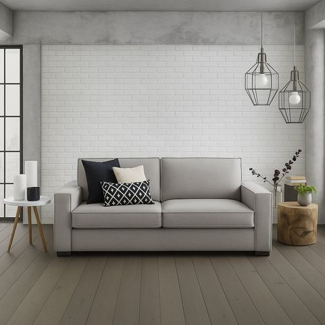 Talamo Italia Sofá fijo Alba, Sofá de 3 plazas, 100% Made in Italy, Sofá de salón en tela, con reposabrazos delgados, Cm 200x95h90, Gris, con embalaje reforzado (1/5)