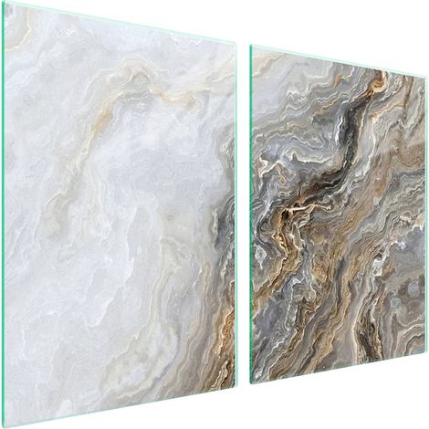 Piastra protettiva in vetro per piano cottura 2x45x52 Marmo (1/5)