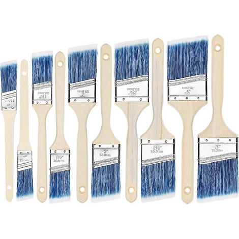 Pinceaux à peinture, manche en bois traité, pinceaux pour peinture murale -- (1/5)