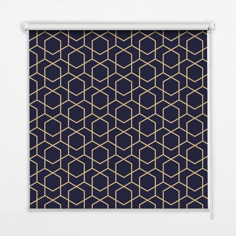 Tenda a Rullo Interna per Finestra - Tenda Filtrante Luce - Tenda Privacy - Tenda Decorativa Rettangolare - Rullo per Interni - (130 cm x 140 cm) - cubo 3D