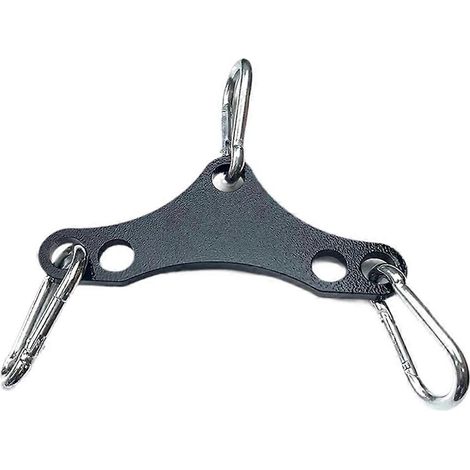 Barre de Tirage pour Machine à Câbles de Fitness avec Plaque Adaptatrice Double vers Simple Barre d'Écartement Équipement de Musculation Noir (1/5)