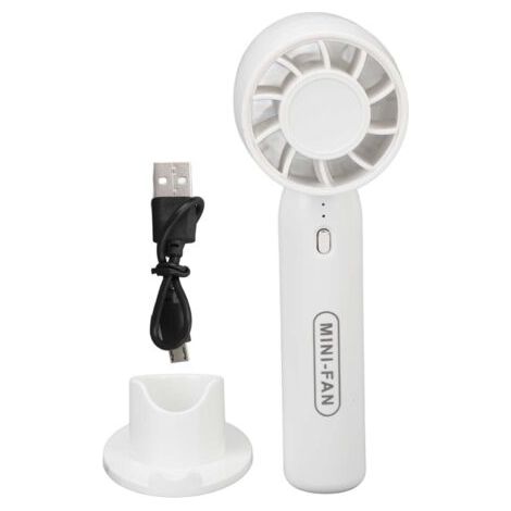 QORVA-Ventilateur portatif USB Rechargeable 3 vitesses de vent sr Turbo Mini pour voyage en plein air Camping blanc (1/5)