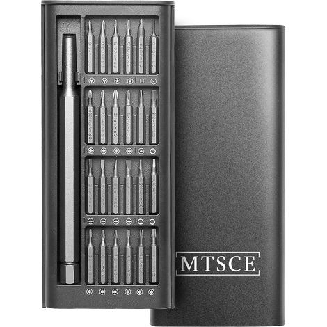 Tournevis de Precision, 24 en 1 Kit Tournevis de Précision Pour Lunettes/Appareil Photo/PS4 Manette/Ordinateur Portable/Téléphone Portable/Produit électronique