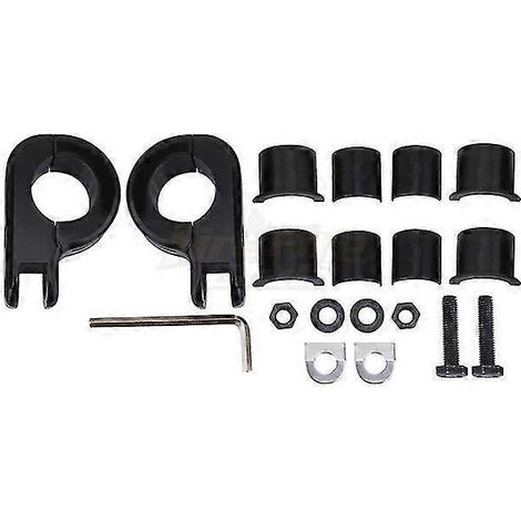 1/4" Motorrad-Fußrasten, verstellbar, 32 mm Motorschutzbügel, Pedalmontagesatz für Harley Sportster Softail – Style5 Schwarz (1/5)