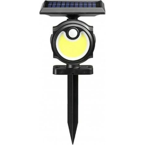 TRADE SHOP - Picchetto Giardino Energia Solare 56 Cob Led Luce Fredda Sensore Movimento B0391 - (1/5)