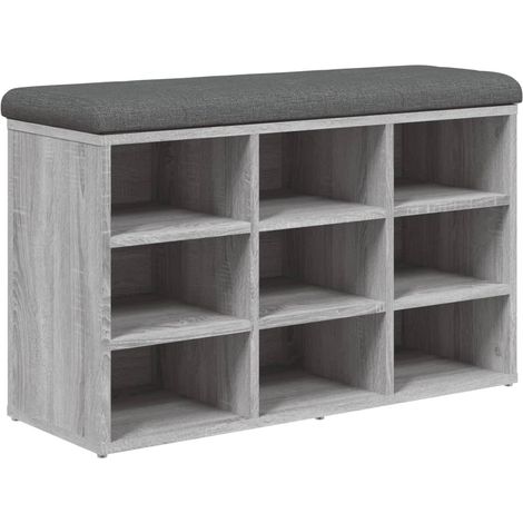 Maison Exclusive - Panca Porta Scarpe Grigio Sonoma 82x32x50 cm Legno Multistrato