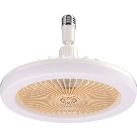 Ventilateur de plafond avec lumière LED réglable et télécommande, design gainé, compatible E27, idéal pour pièces jusqu’à 25 m² (1/5)