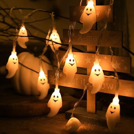 Guirlandes lumineuses d'Halloween, décorations d'Halloween effrayantes, décorations pour fête, cour et jardin (1/5)