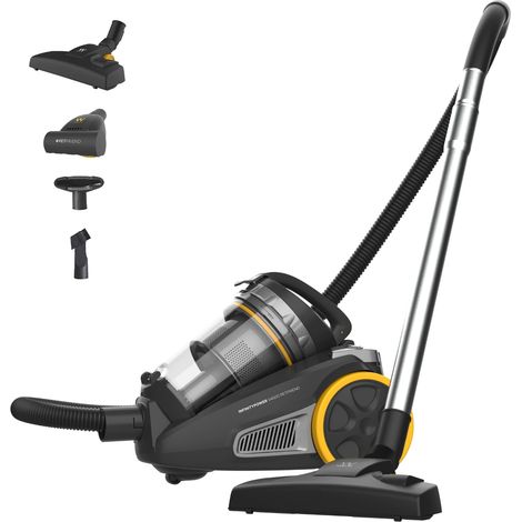 Newlux Aspirador Trineo Negro InfinityPower V4500 con Cepillo Rotativo de Animales, Depósito 3L XXL