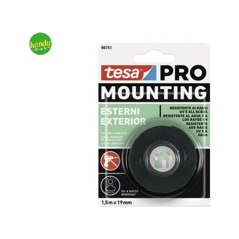 Nastro biadesivo TESA Mounting Pro Esterno 19 mm x 1,5 m Multicolore