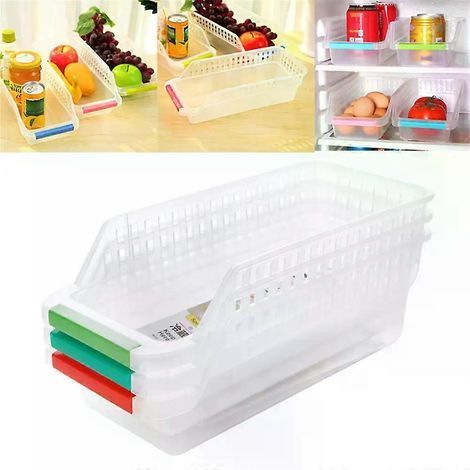 Boîte de rangement, panier de rangement pour réfrigérateur, organisateur de fruits et légumes, panier à œufs, étagère, boîte utilitaire (1/4)