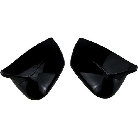1 pair of glossy black bullhorn-shaped rearview mirror covers for Kia EV6 (1/4)
