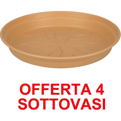 OFFERTA 4 SOTTOVASO GREEN BASICS GROWPOT SAUCER 25CM MILD TERRA ELHO