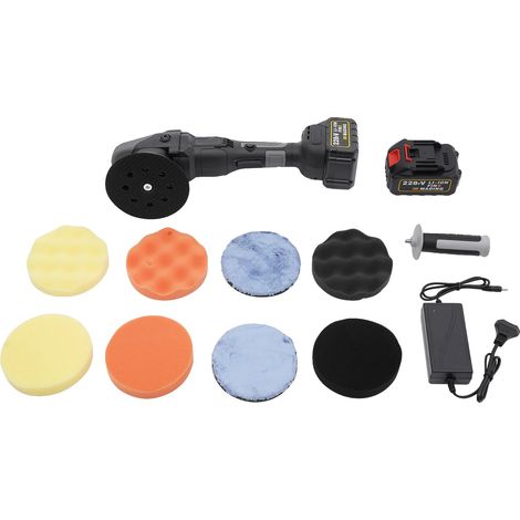 Machine de polissage excentrique, vitesse réglable, moteur sans balais, noir (1/2)